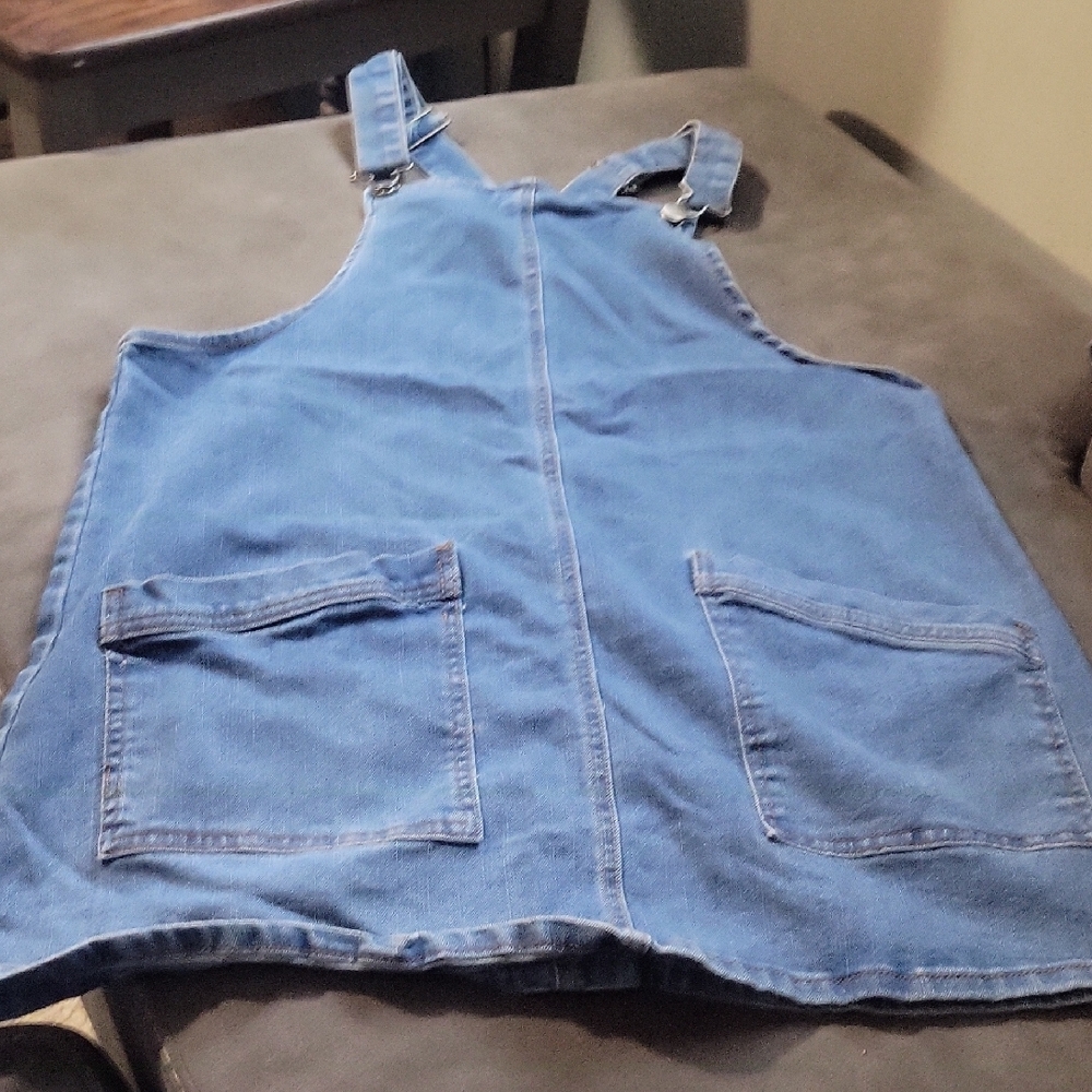 Blue Denim Overall Dress